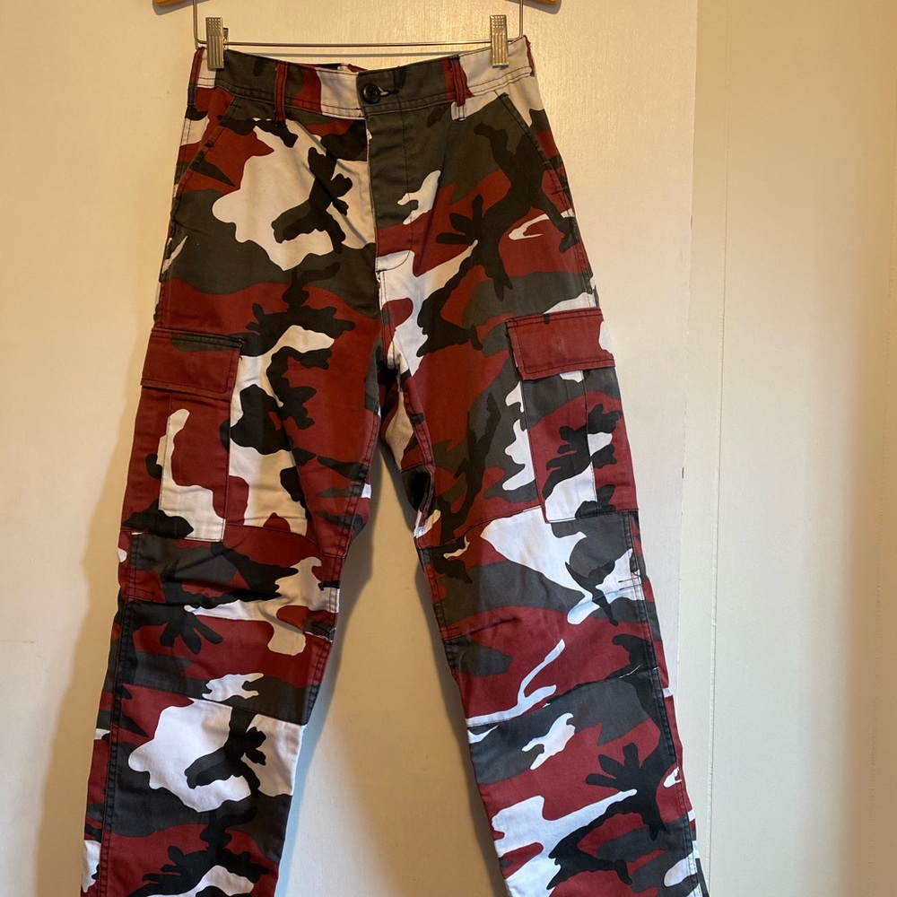 Burgundy Camo Pants